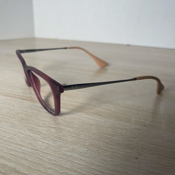 Ray-Ban RB7053 5526 Red Square Eyeglasses READ Frames Only 54-17-140 - Picture 3 of 12